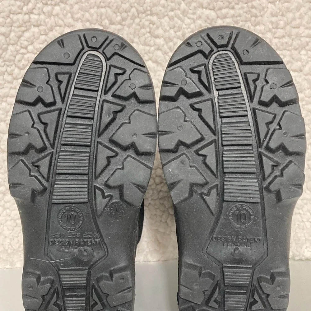 Wonder Nation Kids Black Ice Storm Waterproof Insulated Winter Snow Boots SZ 10